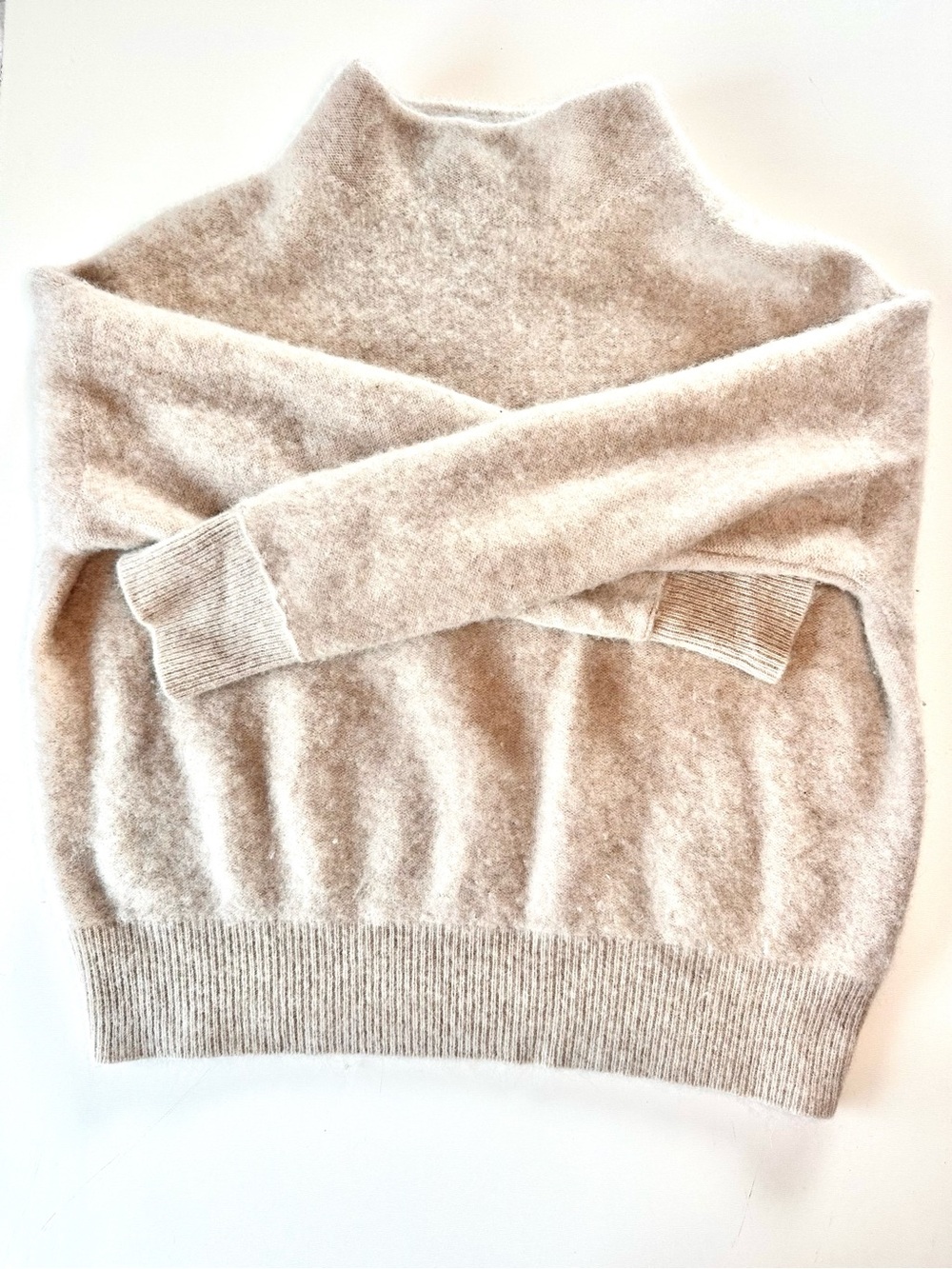 Tahari 100% 2-Ply Cashmere Mock Neck Womens Sweater L Soft Luxury Knit - Picture 5 of 12
